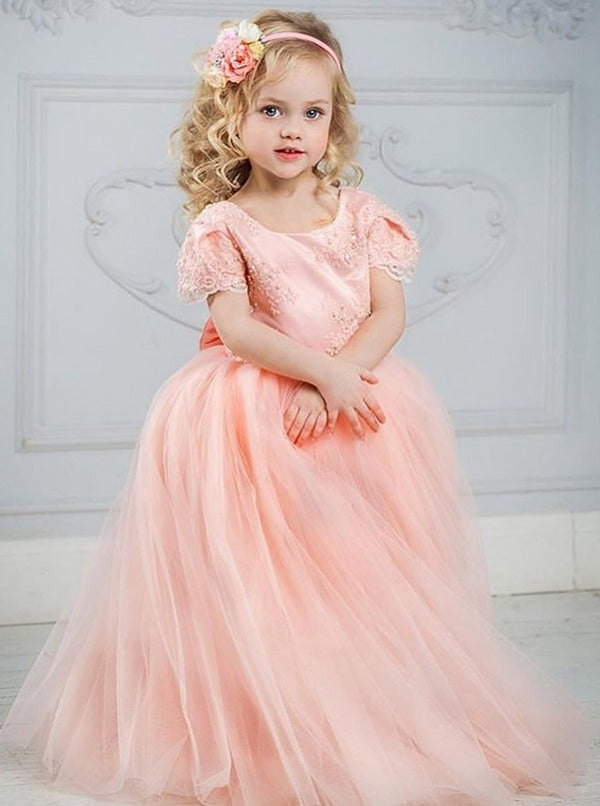Pink Girls Party Gown GACH124