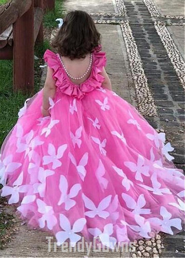 Kiddie Pink Ball Gown with Butterfly GACH162
