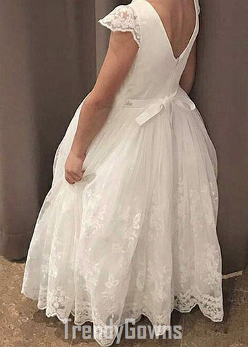 White Kids Party Gown GACH169
