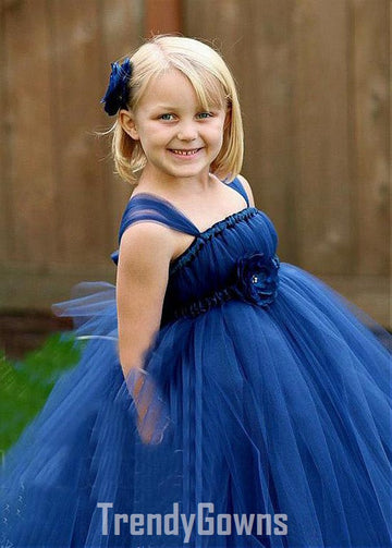 Navy Blue Kiddie Party Gown GACH181