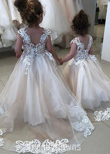 Kids White Party Gown Age 2-6 Year GACH188