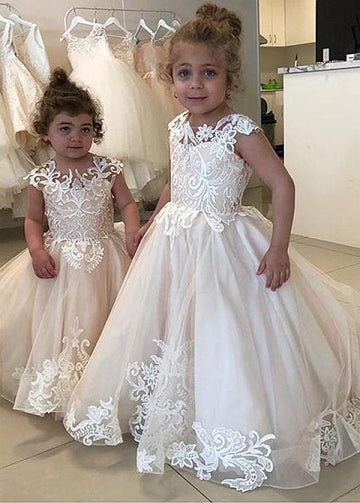 Kids White Party Gown Age 2-6 Year GACH188
