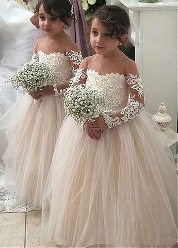Long Sleeve Flower Girl Dress GACH191