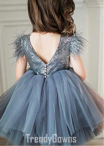 Short Sequins Party Gown for Kids GACH194