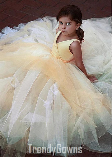 Yellow Ball Gown Prom Dress for Kids GACH195