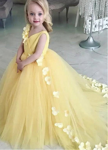 Yellow Ball Prom Gown for Kids GACH196