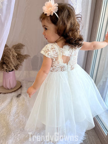 White Little Kids Party Dress GACH220