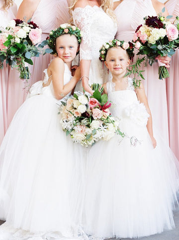 White Flower Girl Dress GACH235