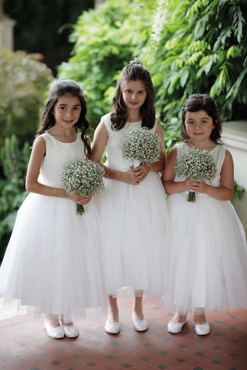 White Flower Girl Dress GACH248