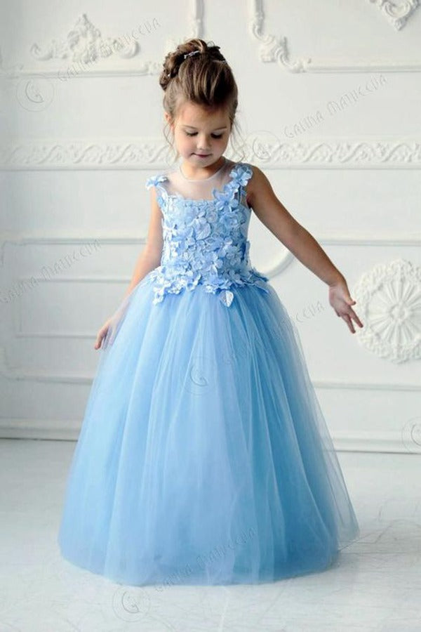 Child Blue Special Occasion Gown GACH270