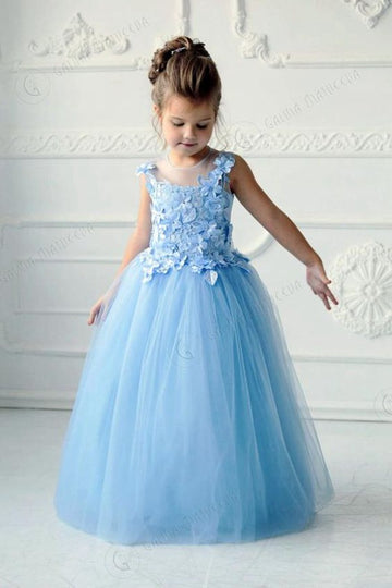 Child Blue Special Occasion Gown GACH270