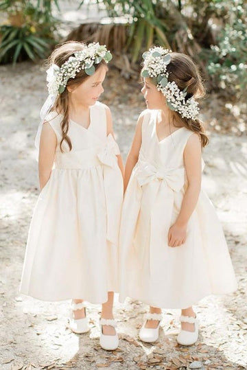 Satin Flower Girl Dress GACH273