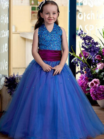 Royal Blue Party Gowns For Kids GBCH011