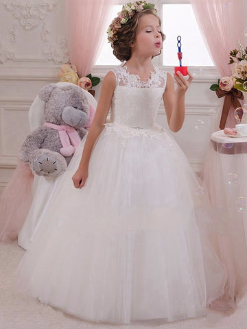 Kiddie White Party Gown GACH0111