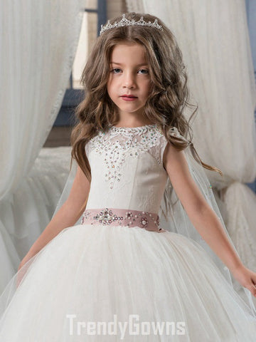 Girls White Princess Party Gown GCH0114
