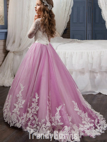 Kids Princess Long Sleeve Party Gown GCH0119