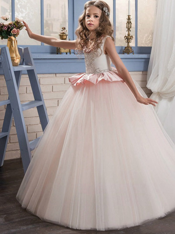 Girls Pink Party Gown GCH0128