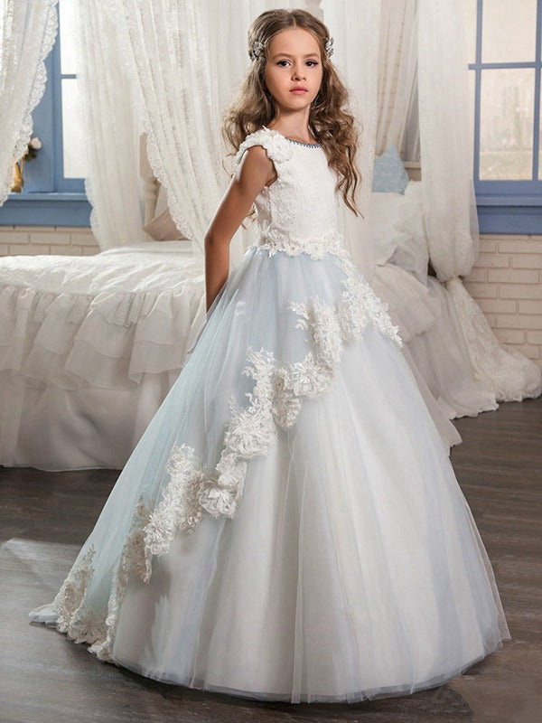 Light Blue Princess Girls Party Gown GCH0131