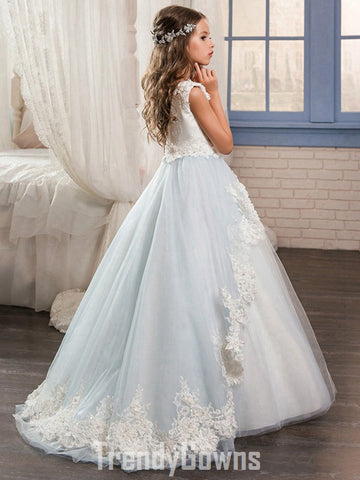 Light Blue Princess Girls Party Gown GCH0131