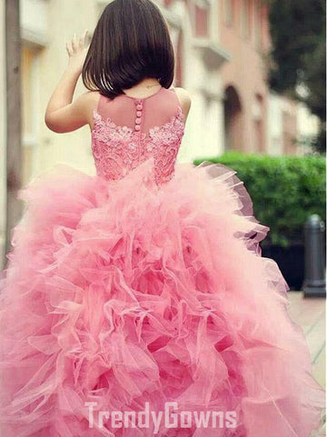 Pink Ruffle Toddler Kiddie Party Gown GCH0152