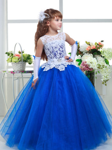 Girls Blue Princess Party Gown GCH0159