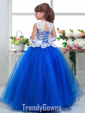 Girls Blue Princess Party Gown GCH0159