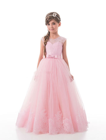 Girls Pink Princess Party Gown Age 5-10 GCHK012