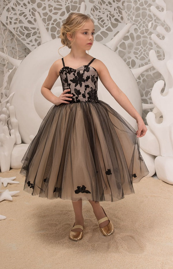 Tea Length Kids Party Gown GCHK059
