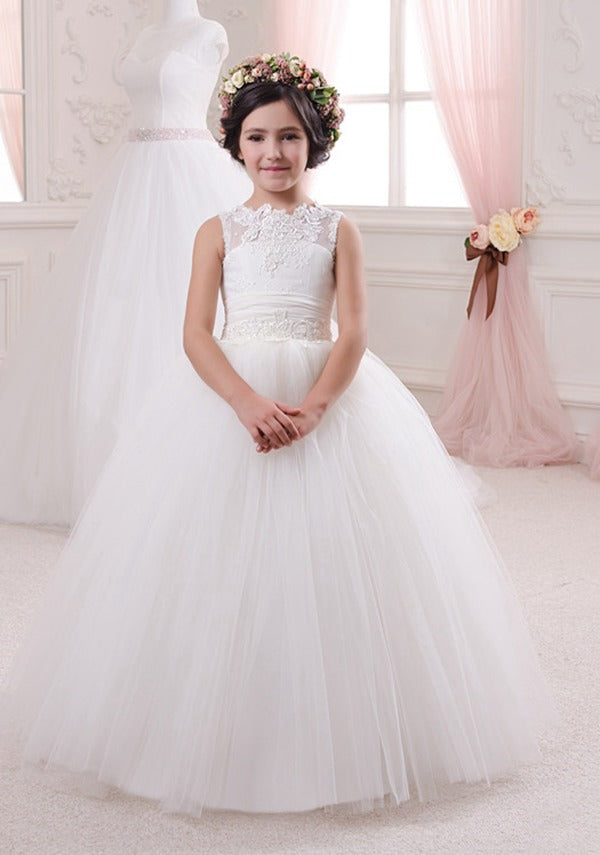 White Girls Communion Party Gown GCHK150