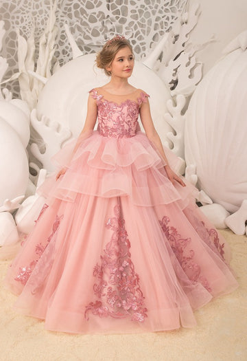 Pink Kiddie Pageant Gown GCHK195