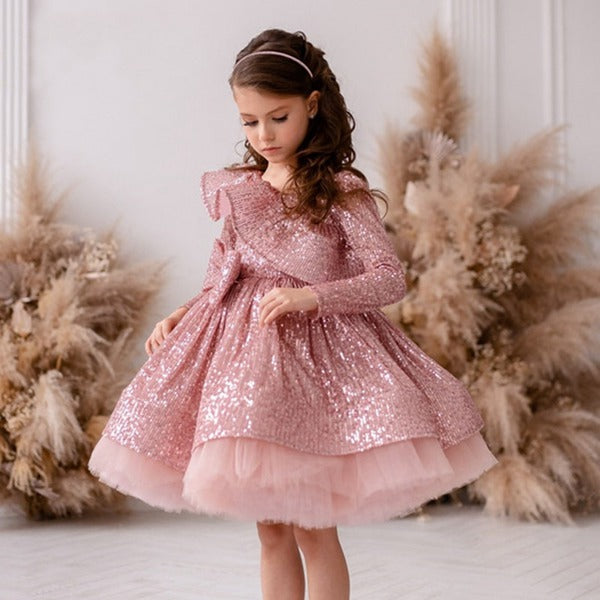Short Sequin Girls Pageant Gown GCHK201