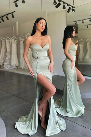 Trendy Sweetheart Slit Mermaid Evening Gown JTE696