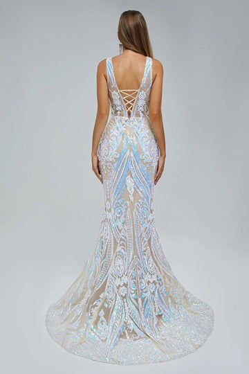 Trendy Mermaid V-neck Mermaid Evening Gown JTE735