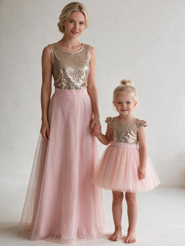 Sequin Mummy and Me Matching Formal Dress MGD013