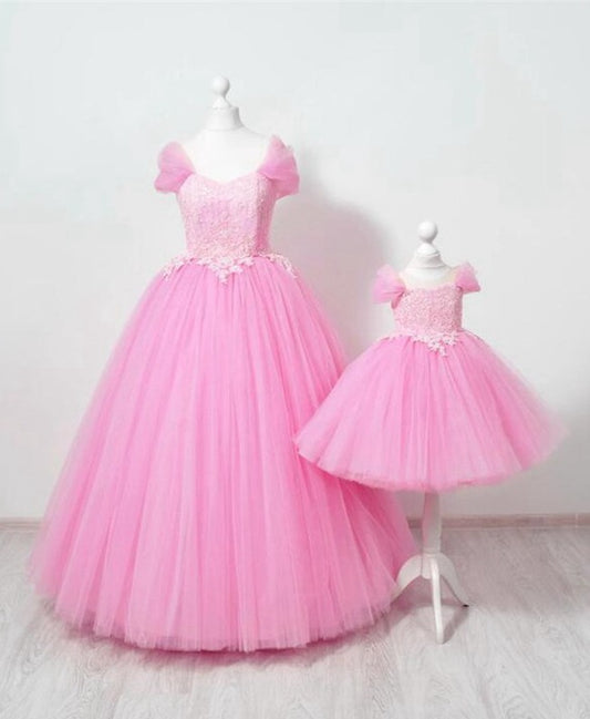 Light Blue Mom Daughter Matching Formal Dress MGD107