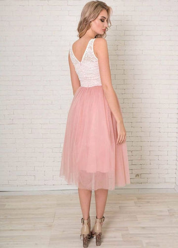 Pink Short Mother Daughter Matching Formal Dress MGD022