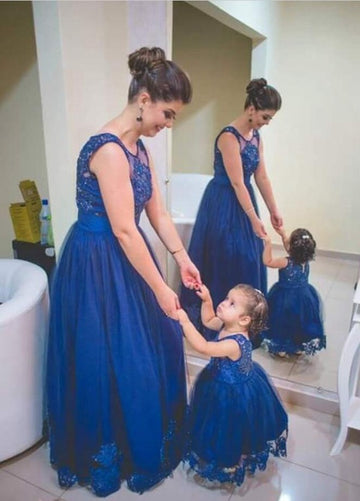 Royal Blue Mother Daughter Matching Gowns MGD146