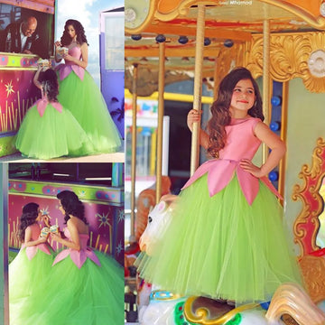 Pink & Green Mommy and Me Matching Party Gowns MGD184