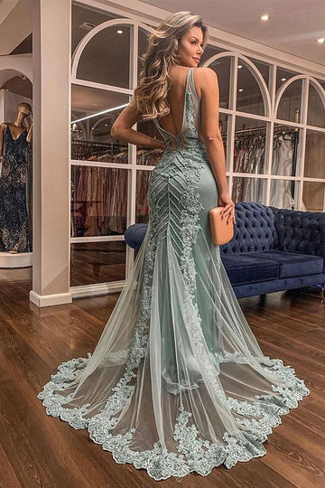 Sweetheart Lace Mermaid Keyhole Evening Gowns JTE359
