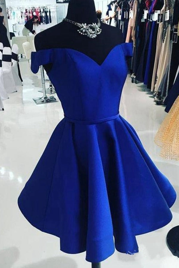 Trendy Short Royal Blue Junior Prom Dress JTRE015