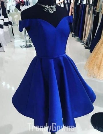 Trendy Short Royal Blue Junior Prom Dress JTRE015