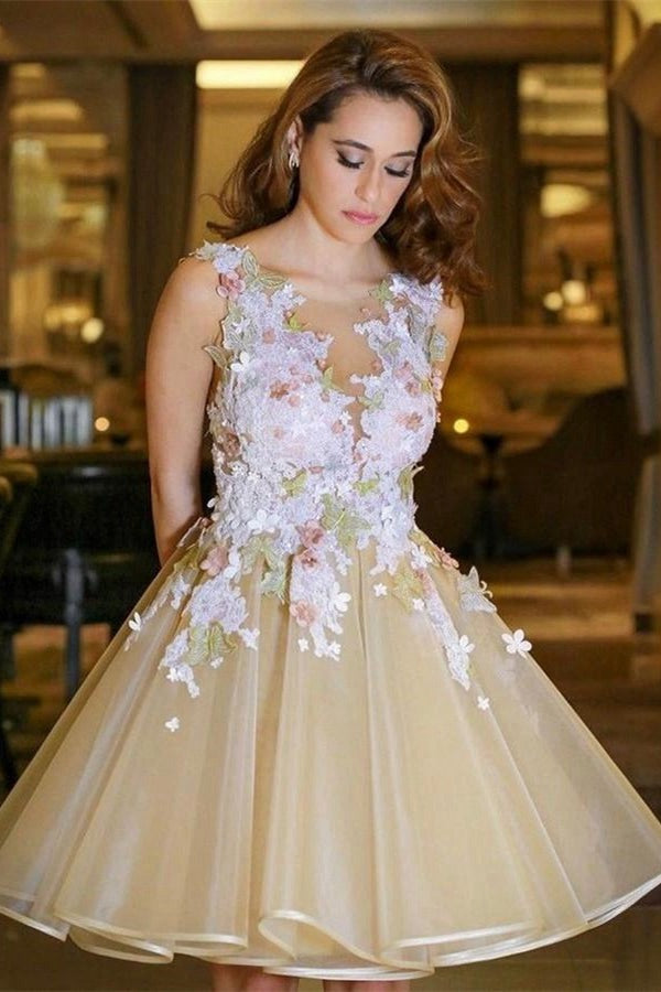 Trendy Lace Junior Short Prom Dress JTSH027