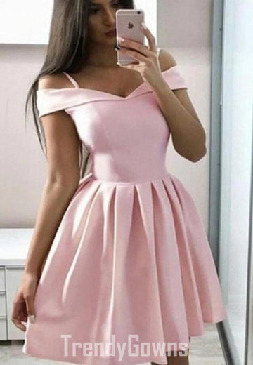 Trendy Pink Straps Junior Short Prom Dress JTSH040