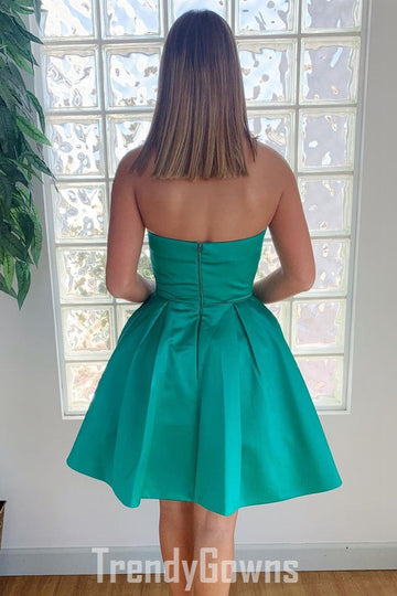 Trendy Yellow, Blue Short Junior Prom Dresses with Pockets JTSH051