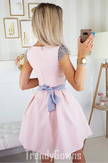 Trendy Pink Formal Junior Short Homecoming Dress JTSH186