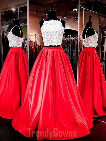 Red 2 Piece Junior Prom Dress GTEEN016