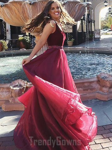 Burgundy Junior Prom Dress GTEEN039