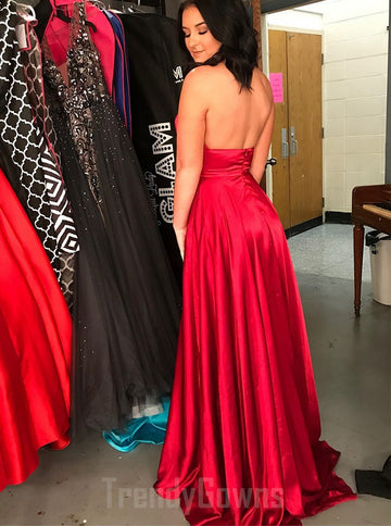 Satin Burgundy Junior Prom Dress GTEEN101