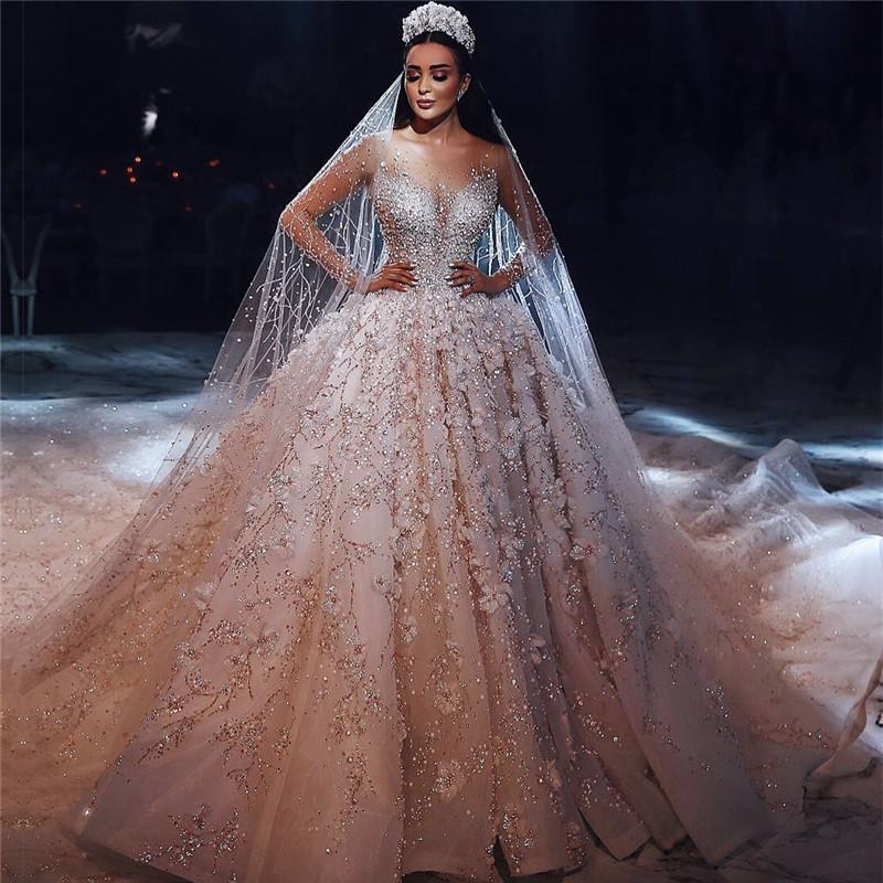 ball gown long dress for women OFF THE SHOULDER BEADED EMBROIDERY ON JACQUARD OVERLAY BALL GOWN BY LADIVINE CD682 NAVY BLUE / 16