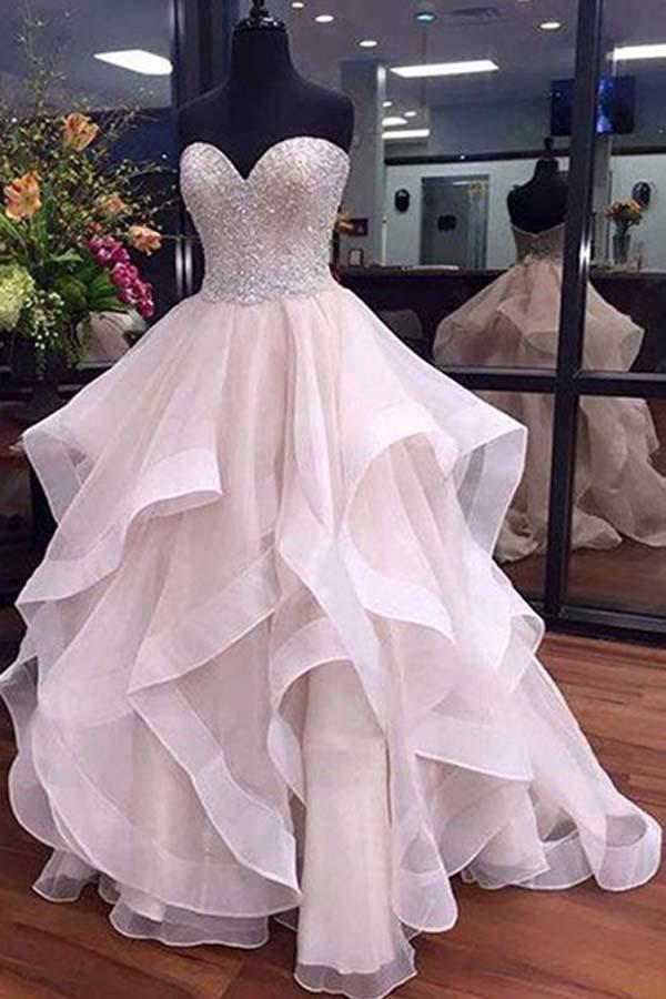 Princess A-Line Sweetheart Organza Wedding Gown TWA2242